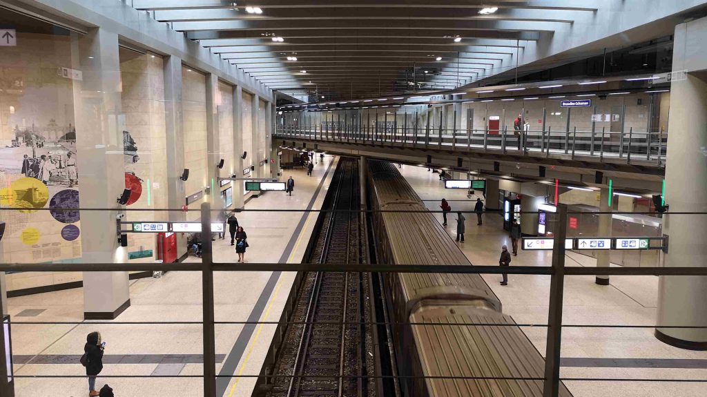 Brussels Metro station Schuman closed the 19th and 20th due to